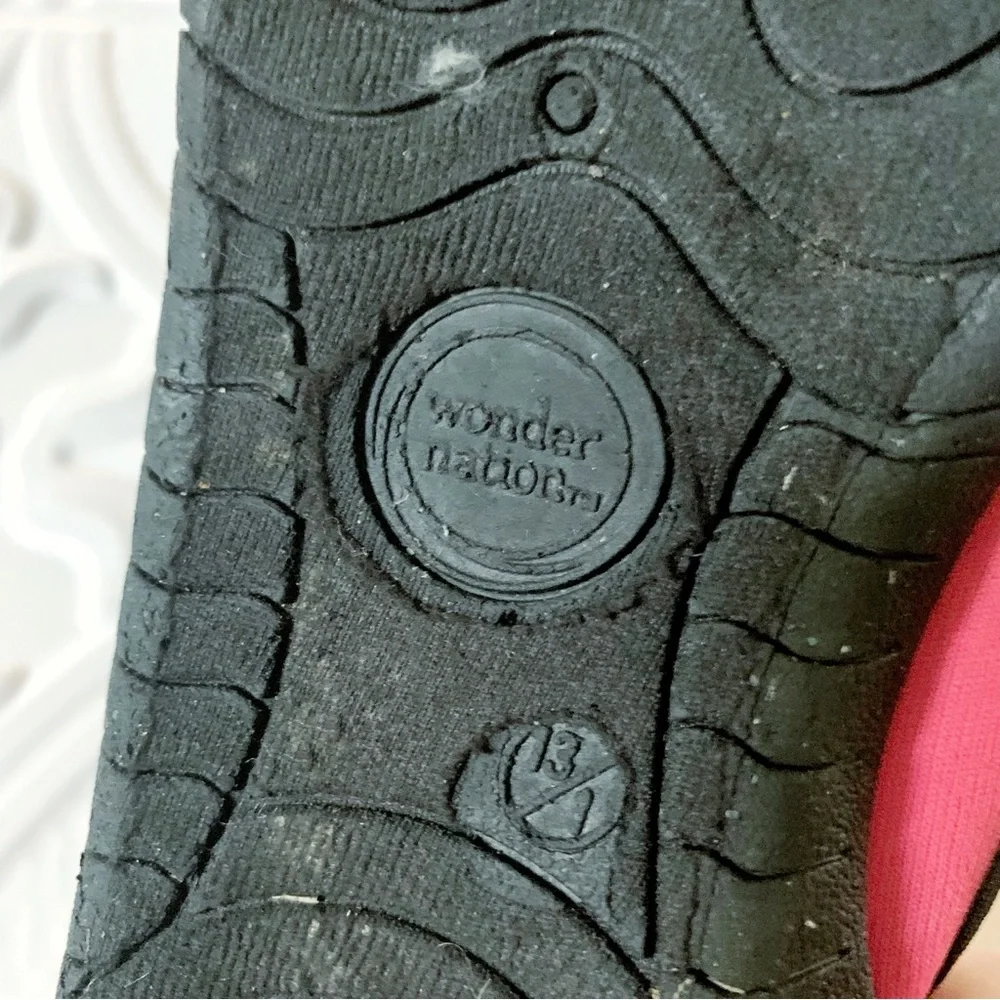 WONDER NATION Girls Pink Neoprene Water Shoe 13/1